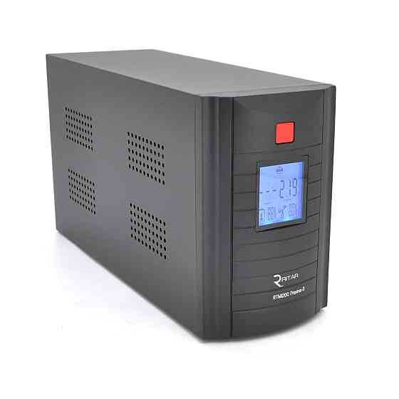 ДБЖ Ritar RTM1200 (720W) Proxima-D, LCD, AVR, 3st, 3xSCHUKO socket, 2x12V7.5Ah, metal Case (350х120х190) Q2 Київ