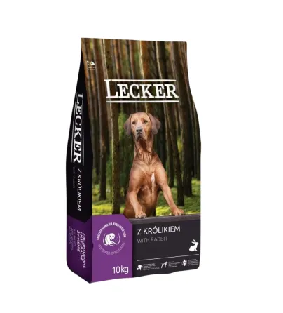 Сухой корм Леккер Lecker для взрослых собак с мясом кролика, 10 кг Винница