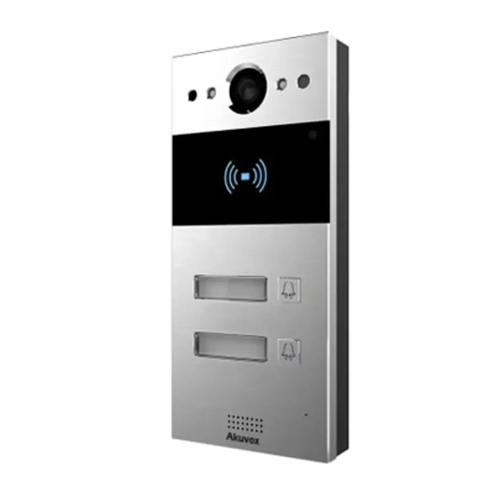 IP-відеопанель на 2 абоненти 2Mp Akuvox R20B SIP зі зчитувачем EM-Marine / Mifare / NFC (87-00030) Київ - фото 2