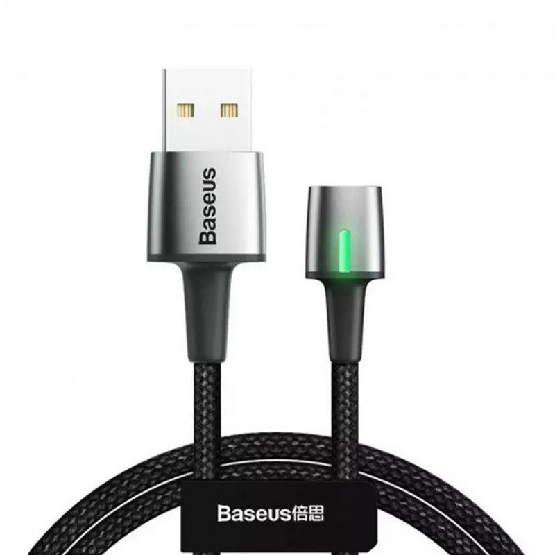 Магнітний кабель Baseus для заряджання та передавання даних без наконечника (Чорний, 2м) Миколаїв - фото 2