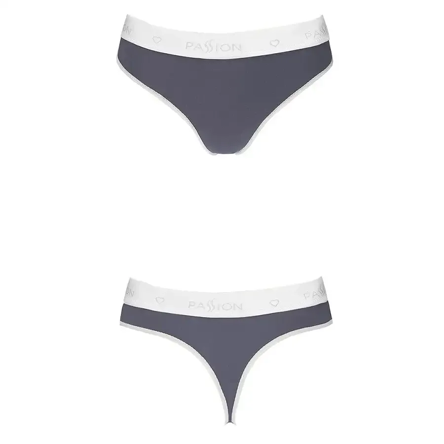 Спортивні трусики-стрінги Passion PS007 PANTIES dark grey, L Львов - изображение 4