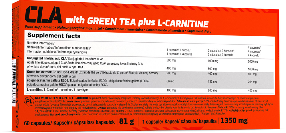 CLA with Green Tea plus L-carnitin 60 caps Луцк - изображение 2