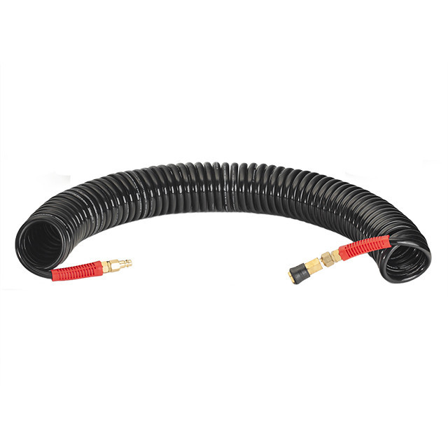 Шланг BLACK M-Flex 8×12 мм, 15 м, спіральний поліуретановий, з поворотним шарніром, латунними швидкороз'ємними з'єднаннями, STORM Київ - фото 2