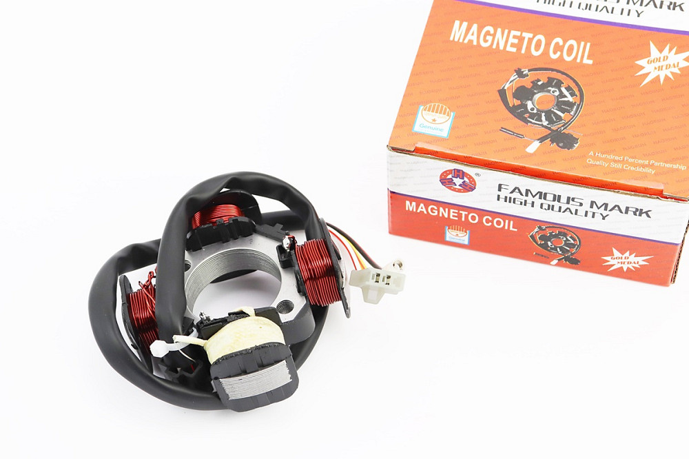 Статор магнето (генератора) Suzuki AD50 (4 котушки роз'єм "мама 2+1") Київ - фото 1