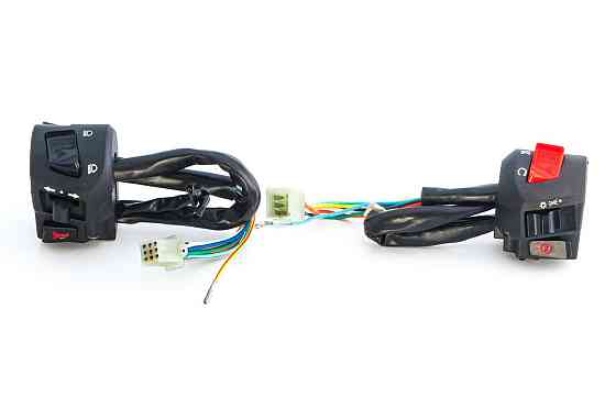 Блоки кнопок руля (пара) Zongshen F5 (с двиг-стопом) (черные) Мукачево