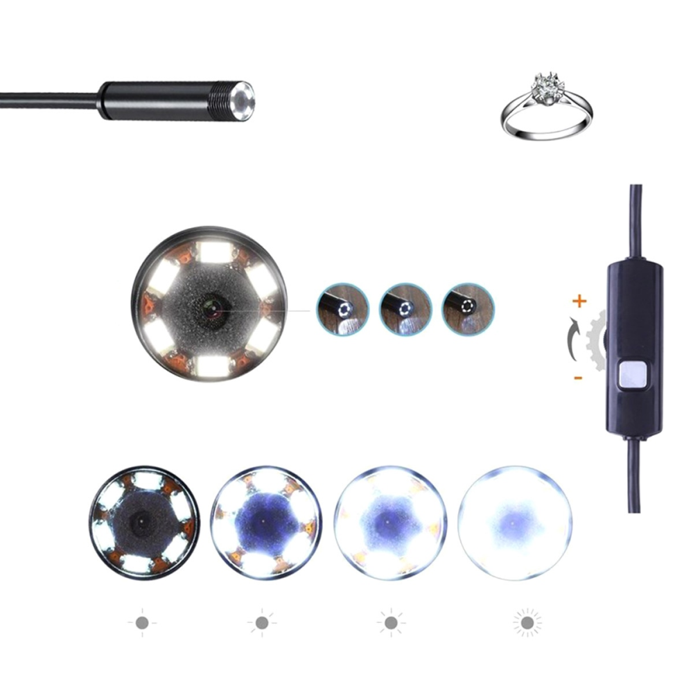 Міні камера для смартфона,5м / Гнучкий ендоскоп для телефону / Бороскоп / Ендоскоп автомобільний SBR Київ - фото 8