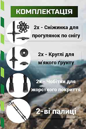 Палки для скандинавской ходьбы трекинговые палки туристические для спортивной ходьбы PowerPlay 9107 Friluftsli Киев