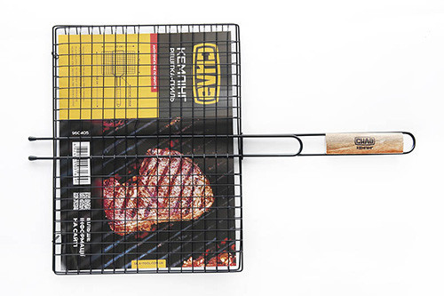 Плоская решетка-гриль с антипригарным покрытием СИЛА 58x40x30 см Харьков - изображение 1