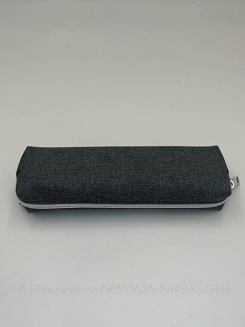 Пенал косметичка серый 20×5×3.5 см Черновцы - изображение 9