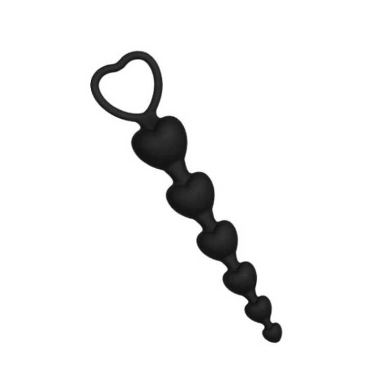 Силіконова анальна пробка "Гарбуз" - 18,5*1-3,5 см - Чорний - Анальні іграшки Вінниця - фото 1