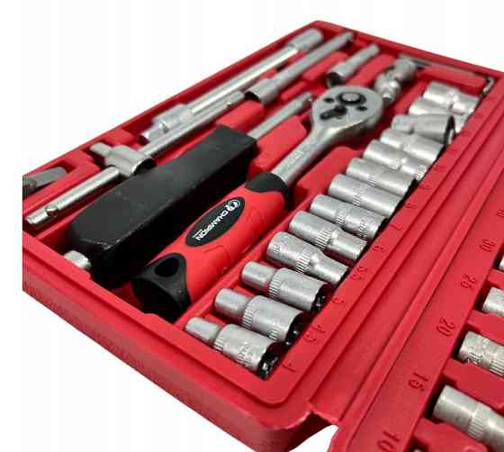 Набор торцевых ключей CP-248 46 шт Cr-V, трещотка, насадки Torx, Philips, Hex в чехле Одесса