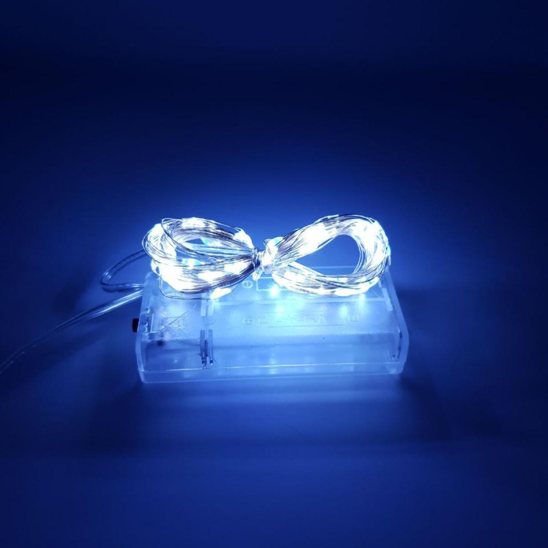 Xmas гірлянд 30 Led 3M (Copper) на мідному дроті (Крапля роси) B BLUE BATTERY+USB 7738 Одеса - фото 2