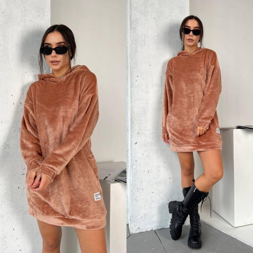 Жіноча тепла зимова туніка сукня двостороння мохра. 42-52р Київ - фото 1