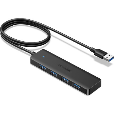 Концентратор Ugreen USB 3.0 to 4хUSB 3.0 1.0m Space Gray CM219 (35574) Вінниця - фото 1
