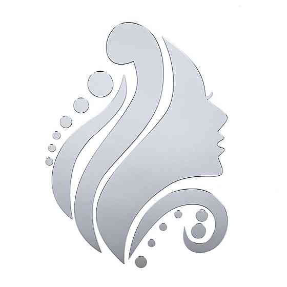 Зеркальный декор акриловый самоклеющийся Лицо серебро,16шт (D) SW-00002504 Днепр