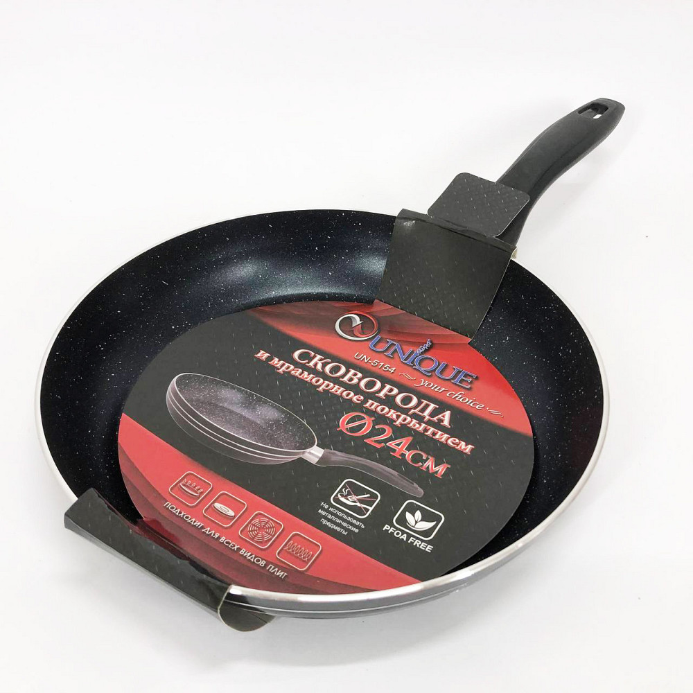 Сковорода з ручкою алюміній, Зручна сковорода для дому Зручна для щоденного використання HS-38 Львів - фото 6