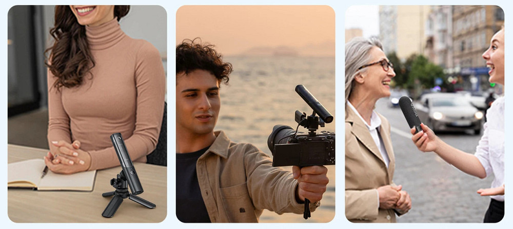 Мікрофон 4в1 петличний накамерний настільний ручний Type-C Boya Magic 03 Київ - фото 10