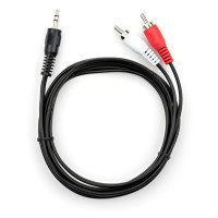 Кабель мультимедійний 3.5mm M to 2xRCA M 1.5m Vinga (VCPDCJ35MRCA21.5BK) Киев - изображение 1