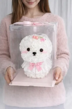 Мальтийская Болонка из 3D роз KR-22 24/24/30см Коломия