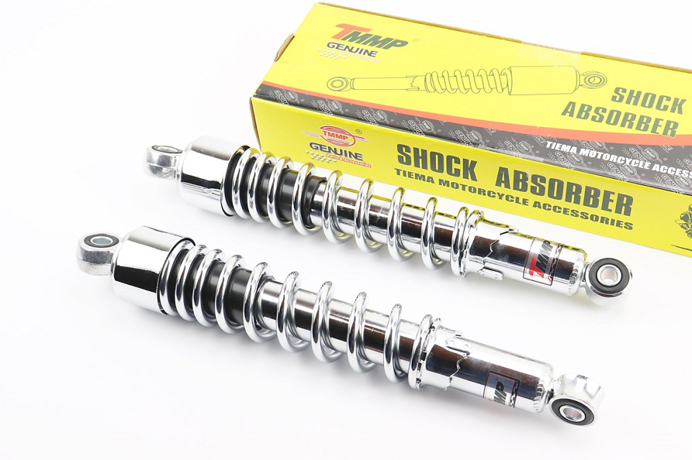 Амортизатор задній 330mm * d52mm (втулка 12mm / втулка 10mm) регулир., хром к-кт 2шт Киев - изображение 1