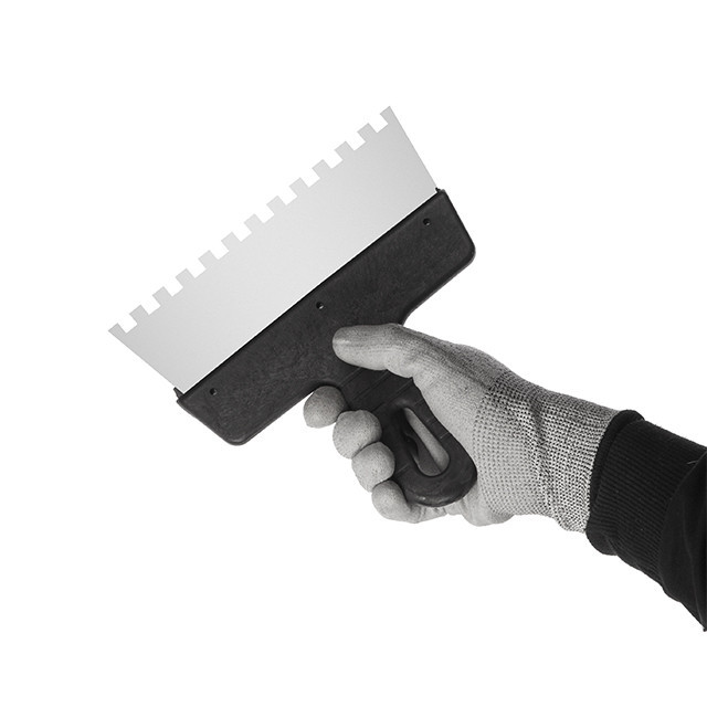 Шпатель із нержавіючої сталі, 200 мм, зуб: 8×8 мм INTERTOOL KT-2208 Київ - фото 3