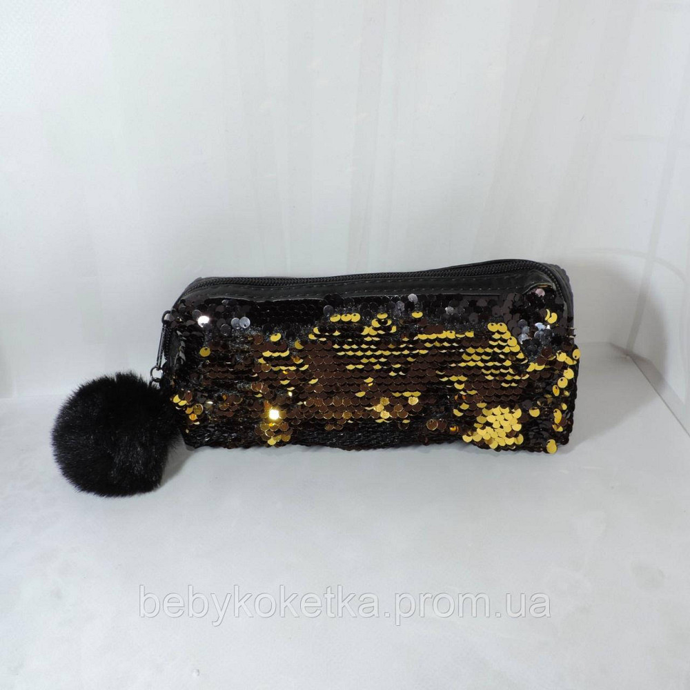 Дитяча косметичка з паетками чорна Львів - фото 1