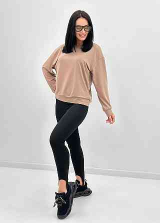 Базовий світшот із двонитки "Kaplan" оптом  Норма та батал 46-48, Капучіно Київ