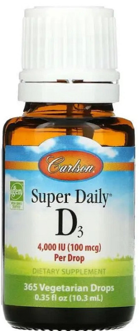 Витамин Д3 для костей Carlson Vitamin D3 4000 МЕ 10,3 мл Киев - изображение 1