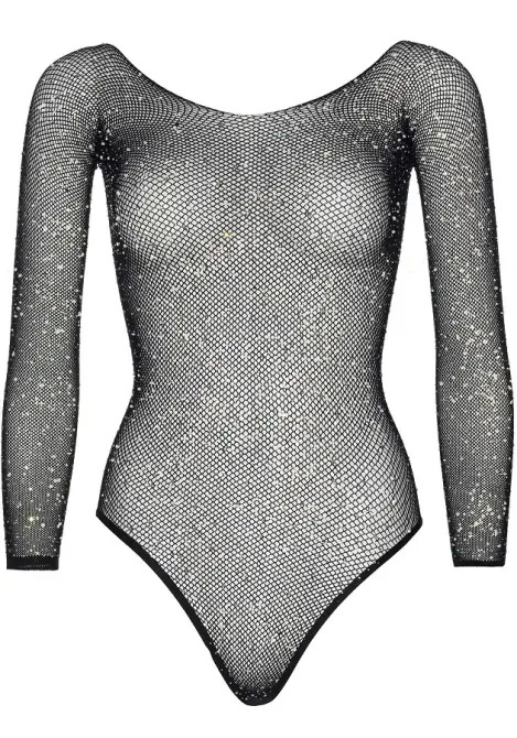 Боді Leg Avenue Crystalized fishnet bodysuit Black One Size Львов - изображение 5