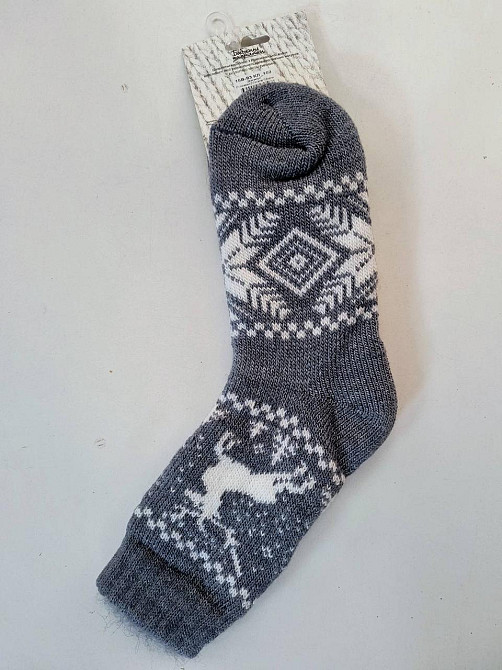 Женские теплые высокие носки на пуху. Размер 36-40. ТМ Бабусині шкарпетки Киев - изображение 1