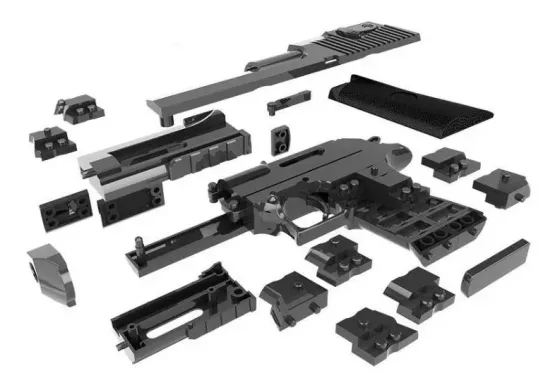 Конструктор игрушечного пистолета с глушителем Киев