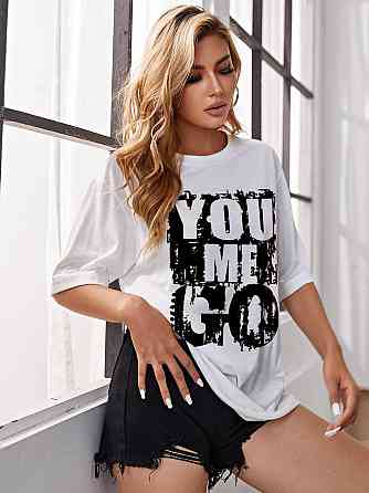 Футболка женская с принтом  46 Белая 2664083398 Днепр