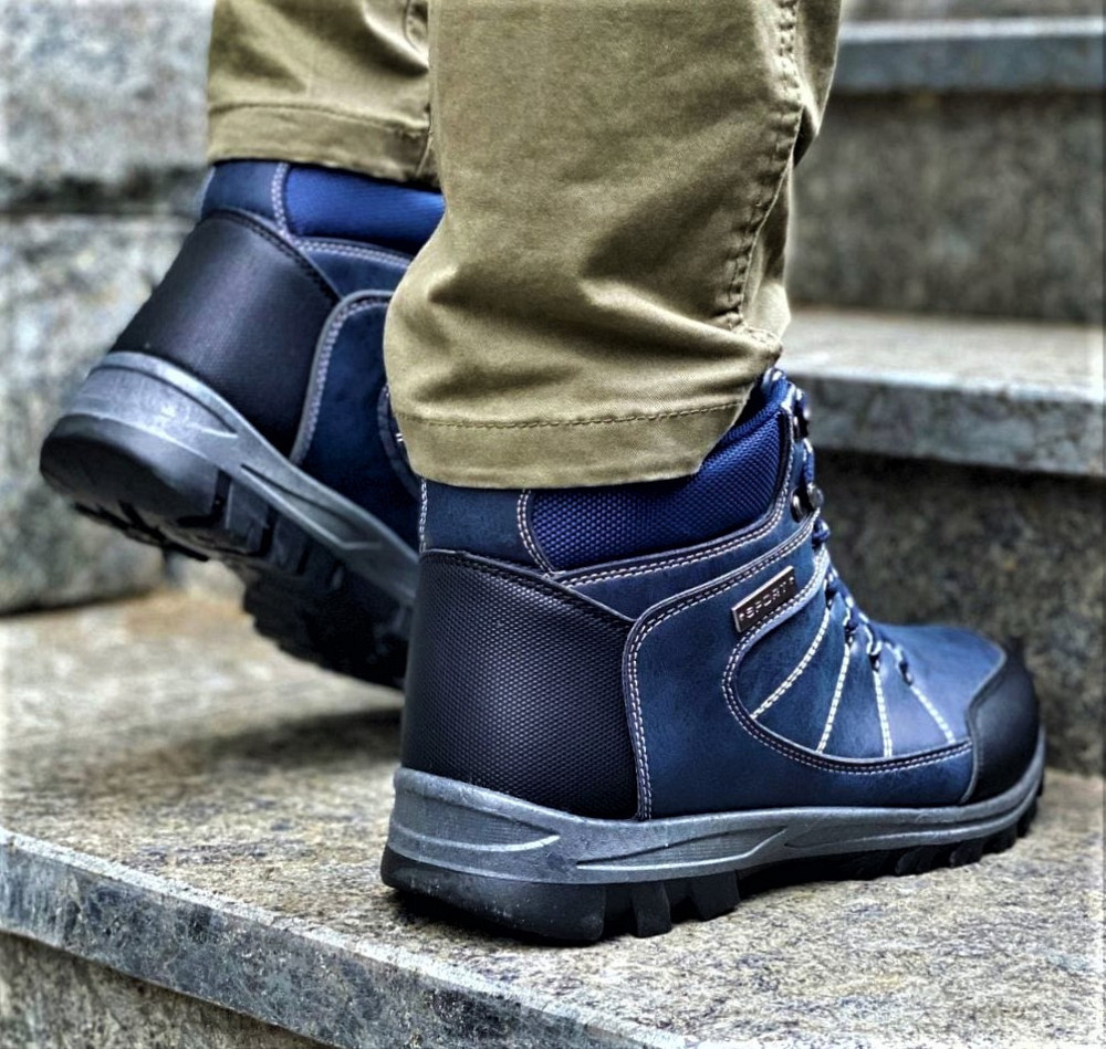 Черевики ЗИМНІ чоловічі Сині Кросівки з МЕХОМ (розміри: 41,42) — 0295 Дніпро - фото 9