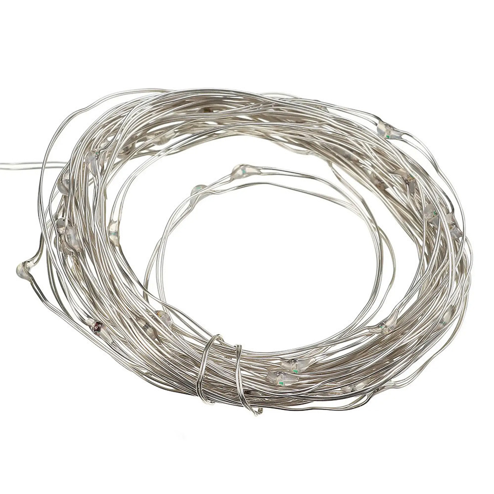 Гирлянда нить Роса от USB,50м,500LED + пульт,Холодный белый SBR Киев - изображение 4