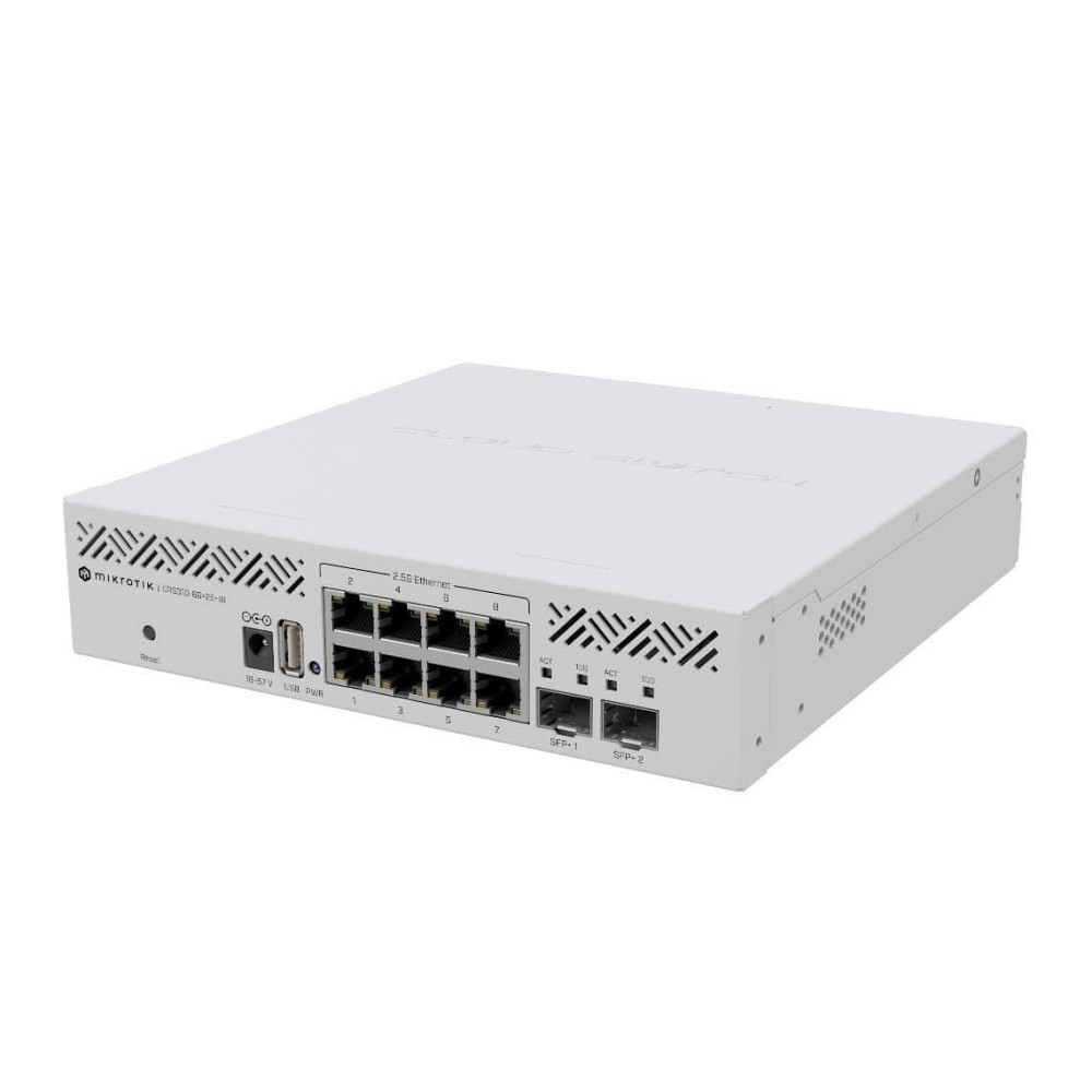 Комутатор MikroTik CRS310-8G+2S+IN (8x2,5GE LAN, 2xSFP+, L3, настільний) 98DX226S 800 МГц Харків - фото 1