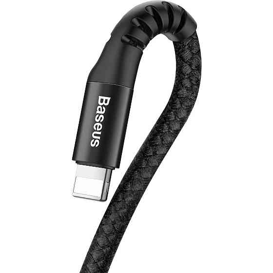 Кабель Lightning Baseus Fish eye Spring Data USB-Lightning CALSR-01 (Чорний, 1м) Миколаїв