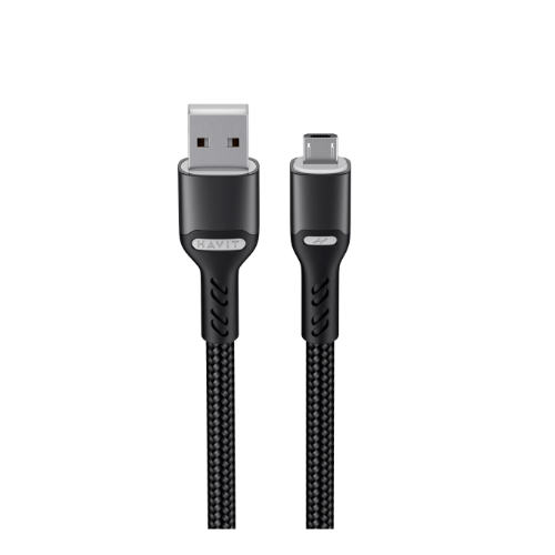 Кабель USB MicroUSB Havit HV-CB6215 3,0A 1м чорний Житомир - фото 1