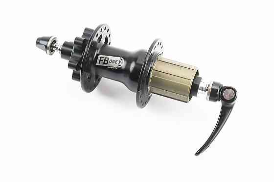 Втулка задня MTB алюмінієва 14Gx36H під касету 8-11зв, Disk-brake, 4 пром-підшипники 6001 2RS, кріпл. ексцентрик, чорна FB-A292В Київ