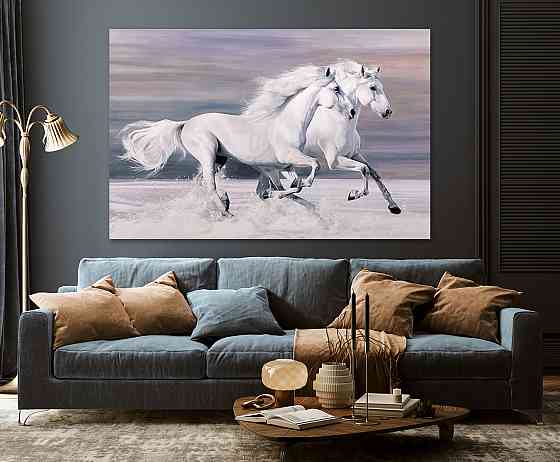 Картина полотно у вітальню / спальню  Пара Коней      MLP_256 ( 60х30см ) 60x100 см Київ