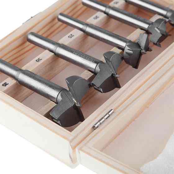 Набір фрез Форстнера INTERTOOL HT-0074,  15-35 мм, 5 шт. - для отворів під фурнітуру Львів