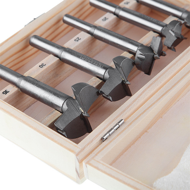 Набір фрез Форстнера INTERTOOL HT-0074,  15-35 мм, 5 шт. - для отворів під фурнітуру Львів - фото 6