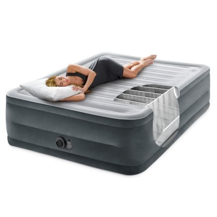 Надувне двомісне ліжко Intex з вбудованим електронасосом 203 х 152 х 56 см. Київ - фото 2