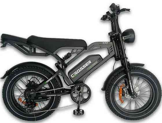 Електровелосипед фетбайк Crosser 777 (500ВТ 48V 15Ah) - Чорно-зелений. Харків