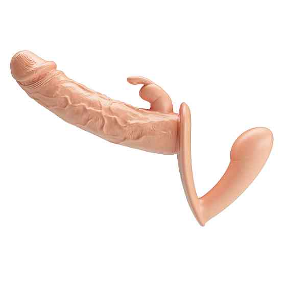 Двосторонній страпон - Ultra Passionate Harness Charlotte 5.5" Sex Aura Київ