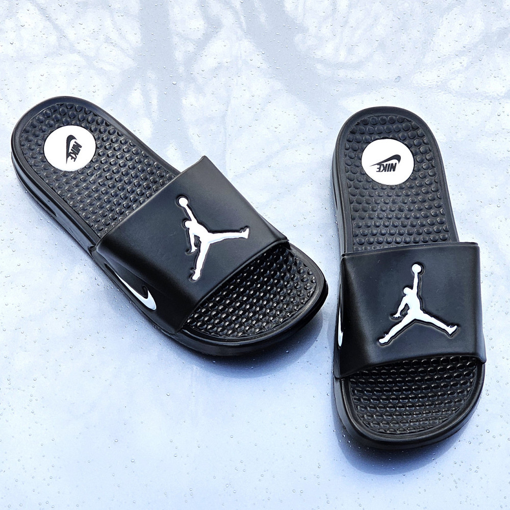 Шльопанці Nike Jordan Чорні Сланці Тапочки Білі Найк Жіночі (розміри: 36,37,38,39) Дніпро - фото 7