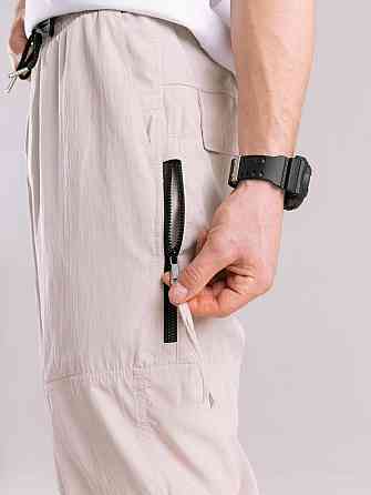 Бежеві чоловічі джогери. Джогери плащівка спорт чоловічі Pobedov Yoxo. Штани джогери з кишенями Київ