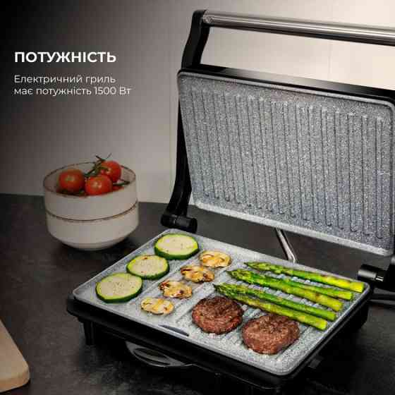 Гриль Cecotec Rock"nGrill 1500 Rapid CCTC-03065 (8435484030656) ( сірий, чорний ) Харків
