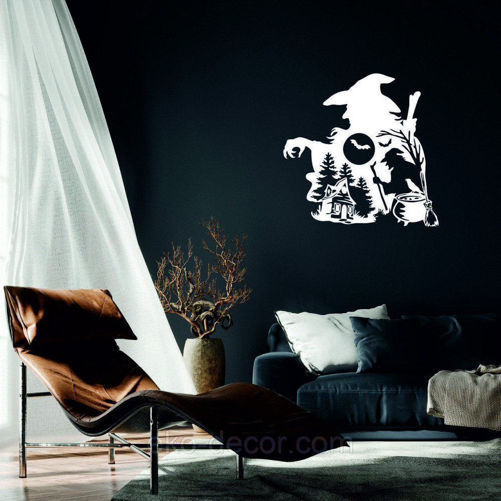 Декоративное настенное Панно «Хеллоуин», Декор на стену 50*50 см, Белый Киев - изображение 1