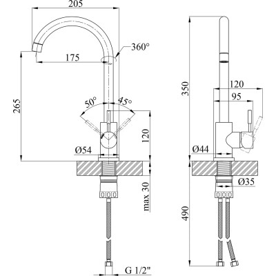 Смеситель Kroner Klassisch-SCH035B (CV023003) Винница - изображение 9
