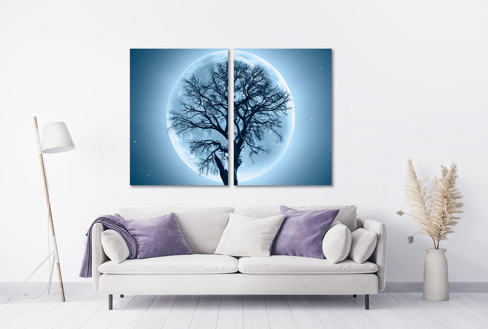 Модульная картина в гостиную / спальню   Дерево в місяці  TLV-2_092 70x102 см Киев - изображение 2